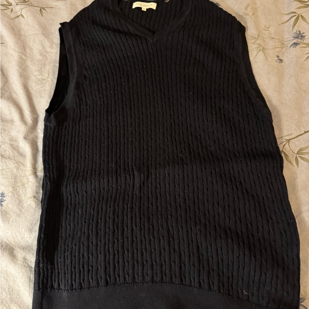 Men's navy Sweater Vest - Alex cannon